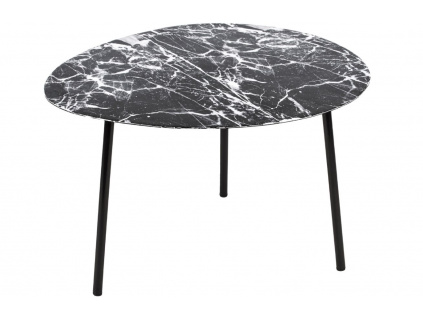 Černý mramorový konferenční stolek Métis 51 cm