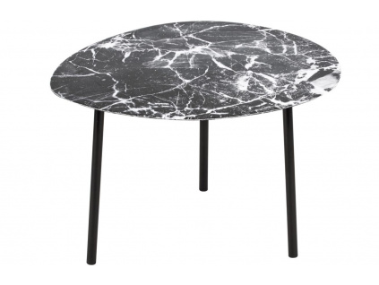 Černý mramorový konferenční stolek Métis 60 cm