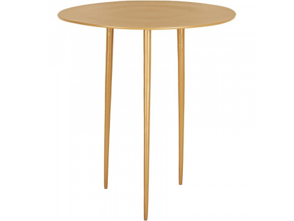 Žlutý kovový odkládací stolek Létio 42 cm