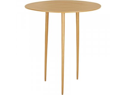 Žlutý kovový odkládací stolek Létio 32 cm