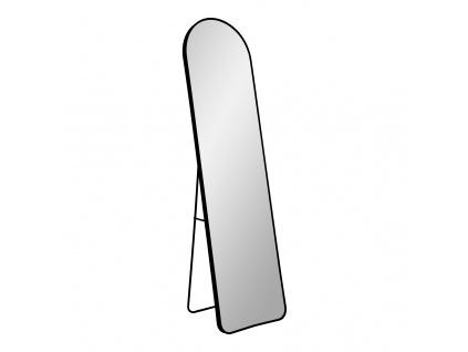 Černé kovové stojací zrcadlo Zahrah 150 cm