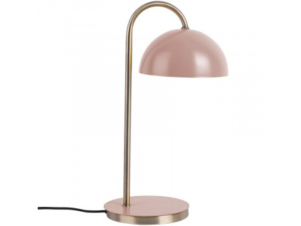 Růžová kovová stolní lampa Lumiel