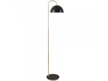 Černá kovová stojací lampa Lumiel 145 cm