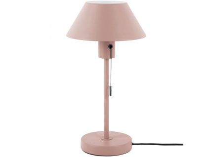 Růžová kovová stolní lampa Royl