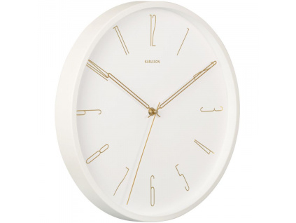Bílé kovové nástěnné hodiny Saeli 35 cm