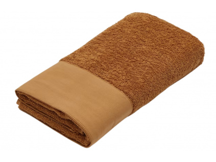 Hnědý bavlněný ručník Kave Home Takeshi 50 x 90 cm