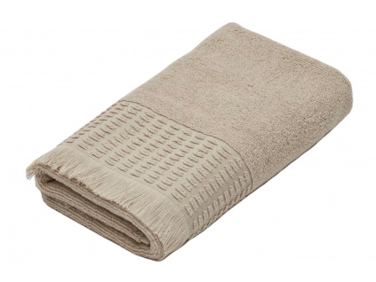 Béžový bavlněný ručník Kave Home Veta 50 x 90 cm
