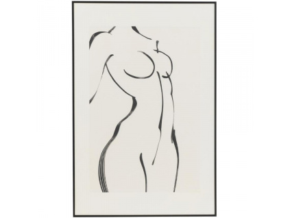 Bílý obraz J-Line Wahine 90,5 x 60 cm