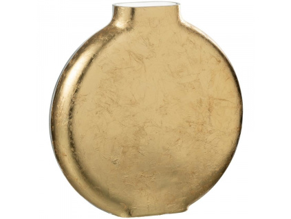 Zlatá skleněná dekorativní váza J-Line Anellu 25,5 cm