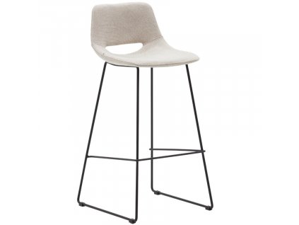 Béžová látková barová židle Kave Home Zahara 75 cm
