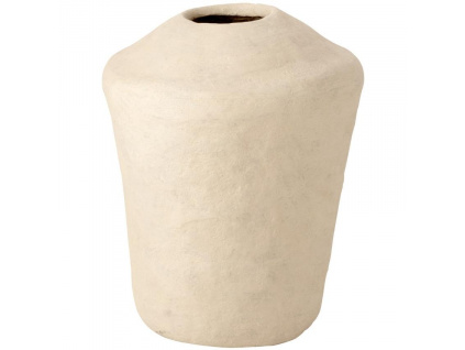 Bílá dekorativní váza J-Line Mache 63 cm