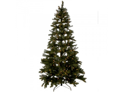 Umělý vánoční strom s LED světlem J-Line Arcai 225 cm