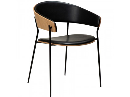 Dubová jídelní židle DAN-FORM Crib s koženkovým sedákem