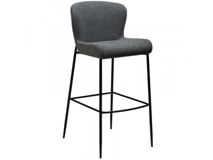 Šedá látková barová židle DAN-FORM Glam 78 cm
