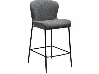 Šedá látková barová židle DAN-FORM Glam 67 cm