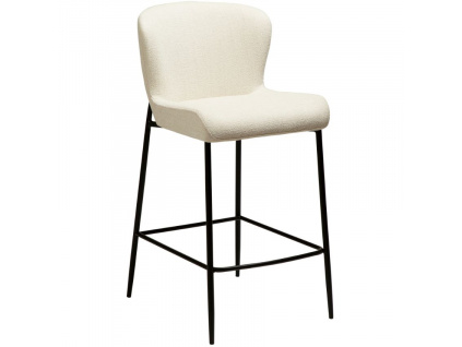 Bílá látková barová židle DAN-FORM Glam 67 cm