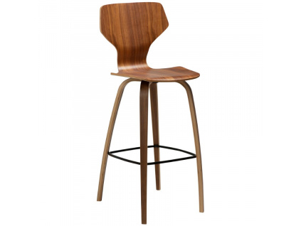 Ořechová barová židle DAN-FORM S.I.T 75 cm