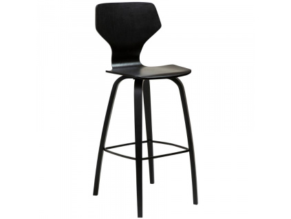 Černá dubová barová židle DAN-FORM S.I.T 75 cm