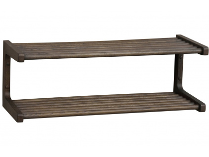 Hnědý dubový nástěnný botník ROWICO INVERNESS 80 x 32 cm
