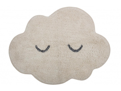 Šedý bavlněný koberec ve tvaru mraku Bloomingville Griffin