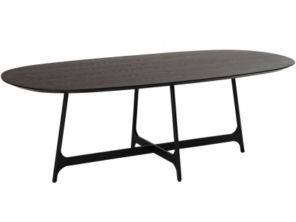 Černý dřevěný jídelní stůl DAN-FORM Ooid 220 x 110 cm