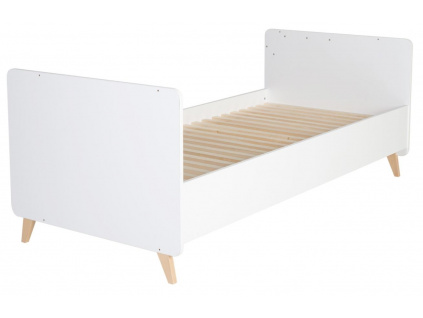 Béžová dětská postel Quax Loft 120 x 60 cm / 200 x 90 cm