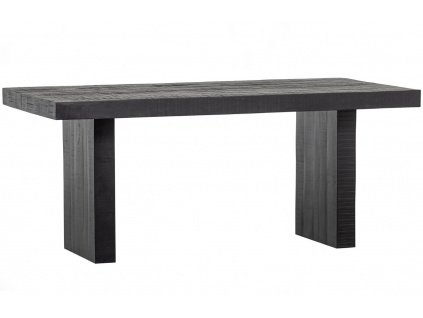 Černý masivní mangový jídelní stůl Kalbon 180 x 90 cm