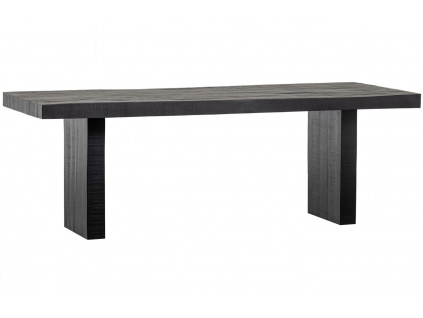 Černý masivní mangový jídelní stůl Kalbon 220 x 90 cm