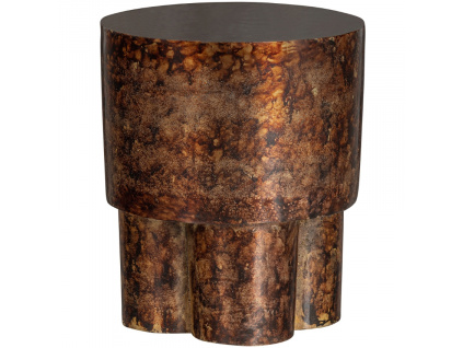 Hnědý kovový odkládací stolek Arion 36 cm