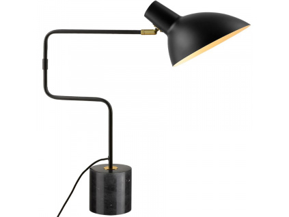 Černá kovová stolní lampa Halo Design Metropole Deluxe