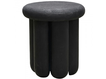 Černý masivní odkládací stolek Phant 38 cm