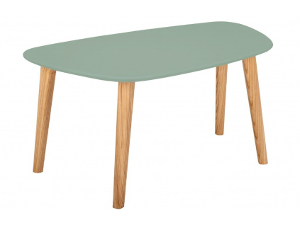 Šedo zelený lakovaný konferenční stolek RAGABA ENDOCARP 80 x 66 cm
