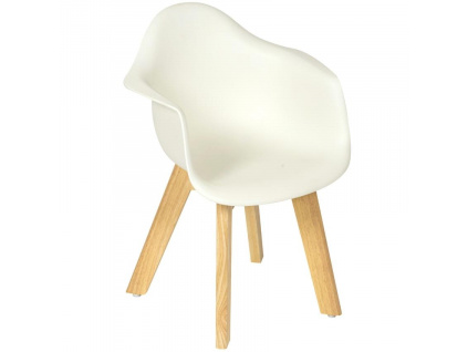 Bílá plastová dětská židlička Quax Walsh