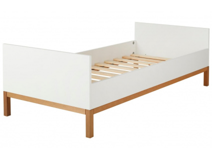 Bílá lakovaná dětská postel Quax Indigo 90 x 200 cm