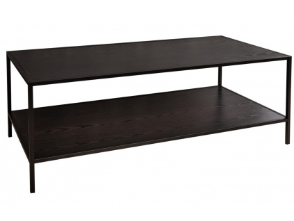 Černý jasanový konferenční stolek Tobi 120 x 60 cm