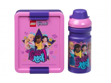 Růžový svačinový set LEGO® FRIENDS Girls Rock