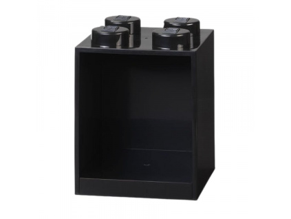 Černá nástěnná police LEGO® Storage 21 x 16 cm