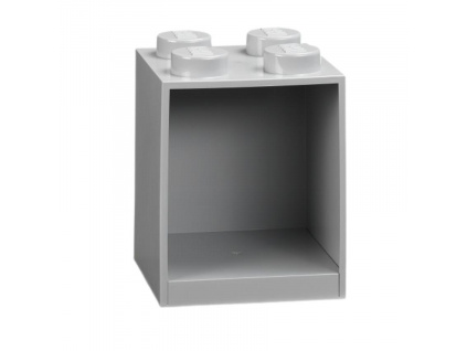 Šedá nástěnná police LEGO® Storage 21 x 16 cm