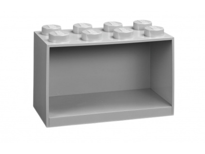 Šedá nástěnná police LEGO® Storage 21 x 32 cm