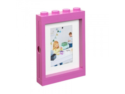 Růžový fotorámeček LEGO® Storage 27 x 19 cm