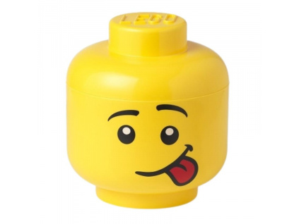 Žlutý úložný box ve tvaru hlavy LEGO® Silly 19 cm