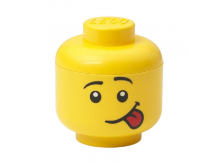 Žlutý úložný box ve tvaru hlavy LEGO® Silly mini 12 cm