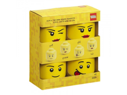 Set čtyř žlutých úložných boxů LEGO® miniNávrh bez názvu