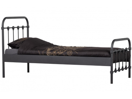 Černá kovová postel Messie 90 x 200 cm