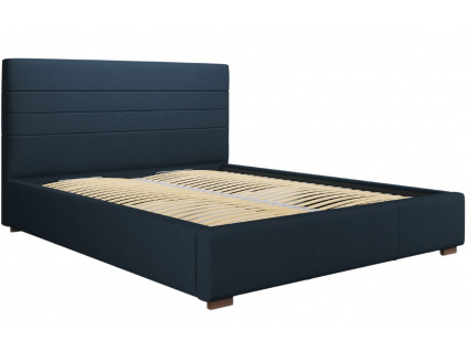 Modrá látková postel MICADONI Aranda 140 x 200 cm