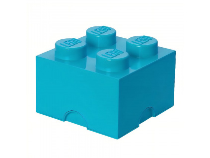 Azurově modrý úložný box LEGO® Smart 25 x 25 cm