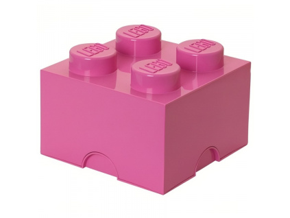 Tmavě růžový úložný box LEGO® Smart 25 x 25 cm