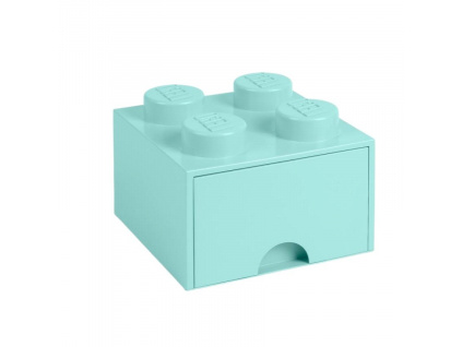 Tyrkysový úložný box LEGO® Storage 25 x 25 cm