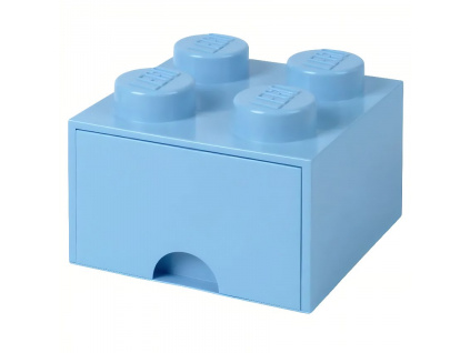 Světle modrý úložný box LEGO® Storage 25 x 25 cm