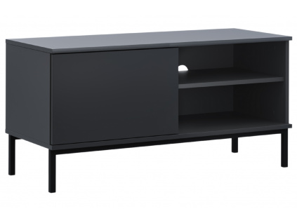 Černý lakovaný televizní stolek MICADONI QUERY 101 x 41 cm